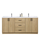 BAI Novo 71-inch Freestanding Bathroom Vanity with Gloss White Double Sink
