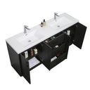 BAI Novo 71-inch Freestanding Bathroom Vanity with Gloss White Double Sink