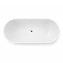 BAI 1602 Acrylic Freestanding Soaking Bathtub 67-inches in Matte White Finish
