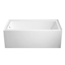 BAI 60-inch Acrylic Alcove Deep Soaking Bathtub - Left Side Drain