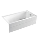 BAI 60-inch Wide Acrylic Alcove Bathtub - Right Side Drain