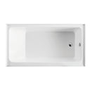 BAI 60-inch Wide Acrylic Alcove Bathtub - Right Side Drain