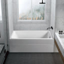 BAI 60-inch Wide Acrylic Alcove Bathtub - Right Side Drain
