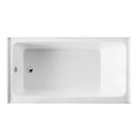BAI 60-inch Wide Acrylic Alcove Bathtub - Left Side Drain