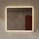 BAI 21003 modern 40-inch LED bathroom mirror with anti fog and frosted edge design with warm spa-like glow.