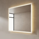 BAI 21003 modern 40-inch LED bathroom mirror with anti fog and frosted edge design with warm spa-like glow.