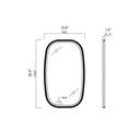 BAI 21040-21049 modern bathroom vanity led mirror drawings with dimensions.