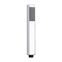 BAI 44010 modern rectangular handheld shower head wand with a polished chrome finished body, a gray control panel with multiple spray nozzles, and a black threaded base, shown against a plain white background.