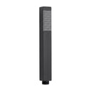 BAI 44012 modern rectangular handheld shower head wand with a matte black finished body, a gray control panel with multiple spray nozzles, and a black threaded base, shown against a plain white background.
