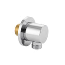 BAI 44050 modern round shower water supply elbow in polished chrome finish.