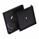 BAI 47001 Stainless Steel 5-inch Tile Insert Square Shower Drain in Matte Black finish with a removable grate shown against a white plain background.