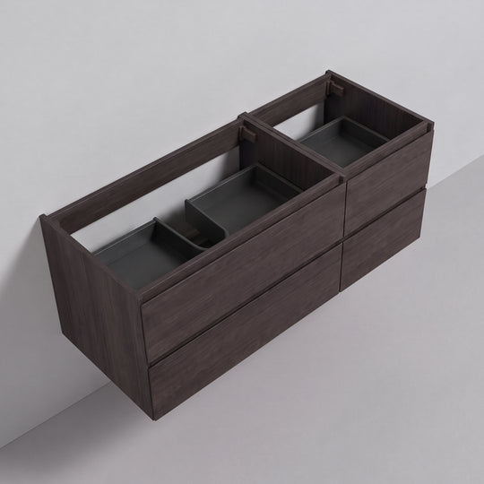 BAI Sonoma 52-inch Floating Bathroom Vanity with Matte Black Sink
