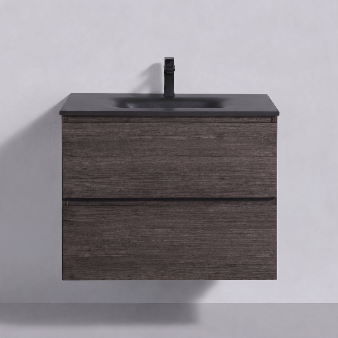 BAI Sonoma 26-inch Floating Bathroom Vanity with Matte Black Sink