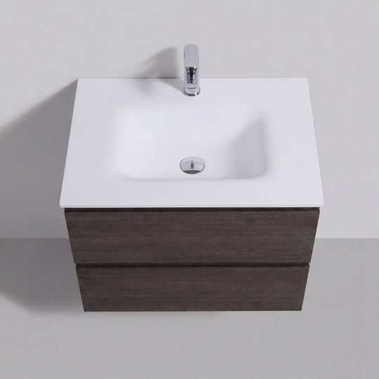 BAI Sonoma 26-inch Floating Bathroom Vanity with Matte White Sink