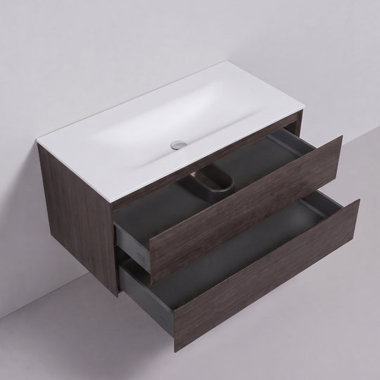 BAI Sonoma 42-inch Floating Bathroom Vanity with Matte White Sink