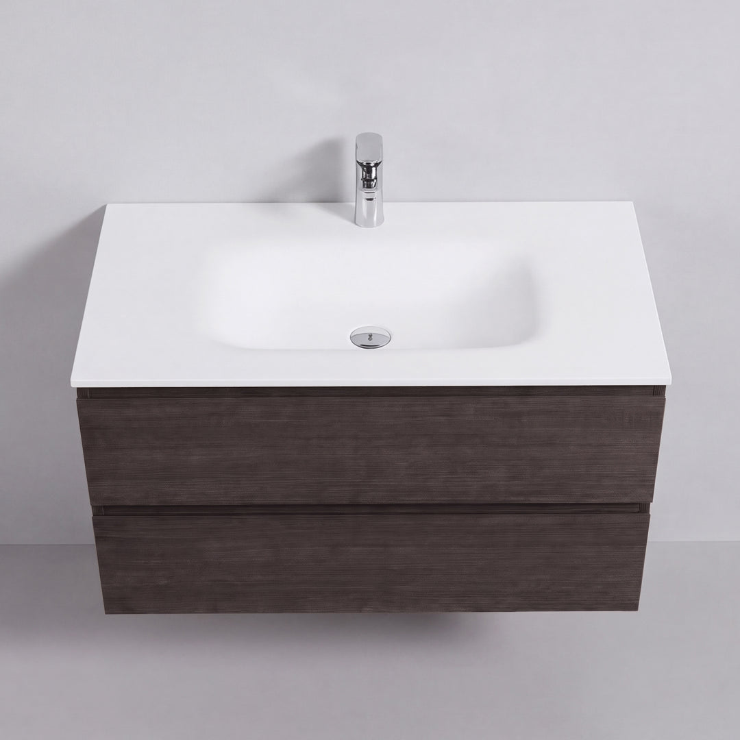 BAI Sonoma 42-inch Floating Bathroom Vanity with Matte White Sink