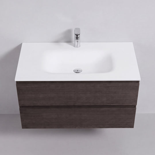 BAI Sonoma 42-inch Floating Bathroom Vanity with Matte White Sink