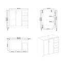 BAI Novo 36-inch Freestanding Bathroom Vanity with Gloss White Sink