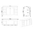 BAI Novo 59-inch Freestanding Bathroom Vanity with Gloss White Sink