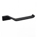 A modern wall-mounted bathroom toilet paper holder with a matte black finish, shown against a plain white background.