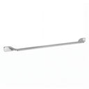 A long, slim modern wall-mounted 24-inch towel bar with a polished chrome finish, shown against a plain white background.