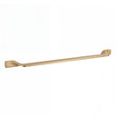 A long, slim modern wall-mounted 24-inch towel bar with a brushed gold finish, shown against a plain white background.