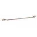 A long, slim modern wall-mounted 30-inch towel bar with a brushed nickel finish, shown against a plain white background.