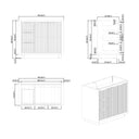 BAI Imola 40-inch Freestanding Bathroom Vanity with Gloss White Sink