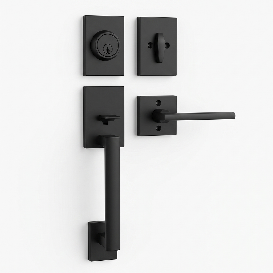 AHS Passage Door Handle Set (DH05 Flat Black)