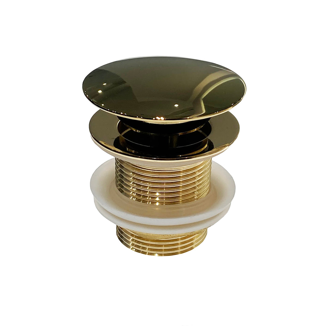 Round Pop-Up Drain in Polished Gold Finish