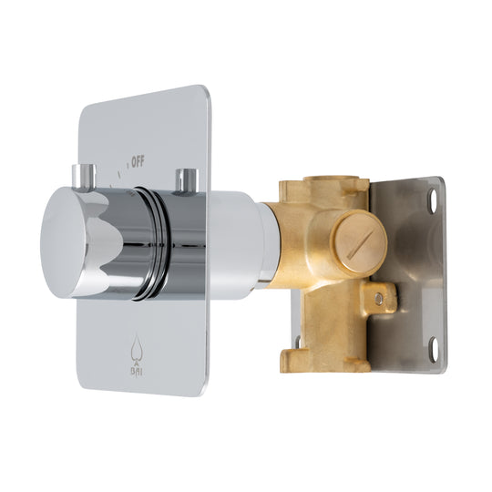 BAI 0136 Concealed 1 Function ON/OFF Shower Valve in Polished Chrome Finish