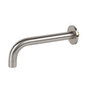BAI 0157 Solid Brass Wall Mounted Tub Spout in Brushed Nickel Finish