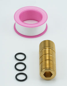 BAI 0408 Adjustable Depth Nipple 0.5 inch NPT to NPSM Rubber O Rings Teflon Tape