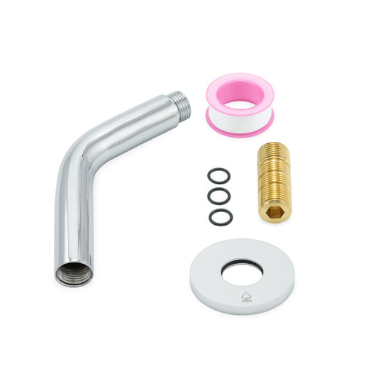 BAI 0444 Wall Mounted 45 Degree 6-inch Shower Head Arm in Polished Chrome Finish. Everything  in box.
