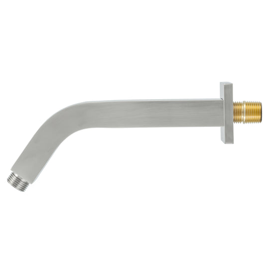 BAI 0447 Wall Mounted 45 Degree 9-inch Shower Head Arm in Brushed Nickel Finish