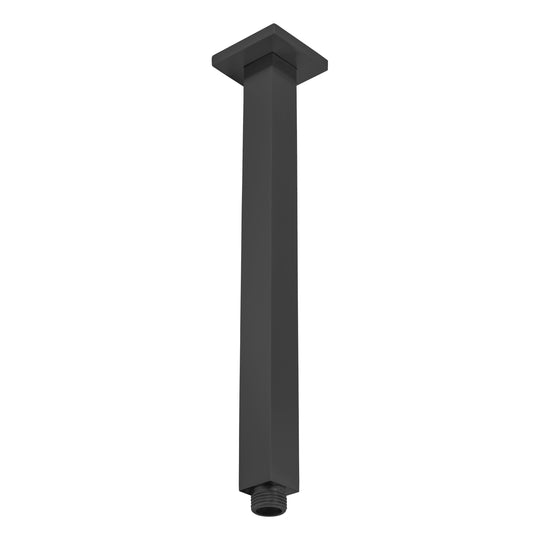 BAI 0459 Ceiling Mounted 12-inch Shower Head Arm in Matte Black Finish