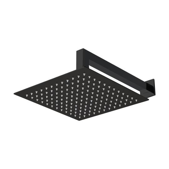 BAI 0464 Stainless Steel 10-inch Square Rainfall Shower Head in Matte Black Finish