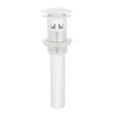 BAI 0533 Round Pop-up Drain with Overflow in Matte White Finish