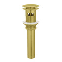 BAI 0535 Round Pop-up Drain with Overflow in Brushed Gold Finish