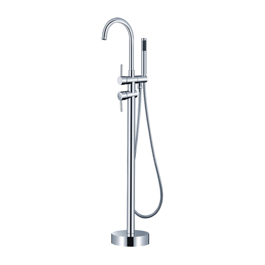 BAI 0619 Freestanding Bathtub Faucet in Polished Chrome Finish