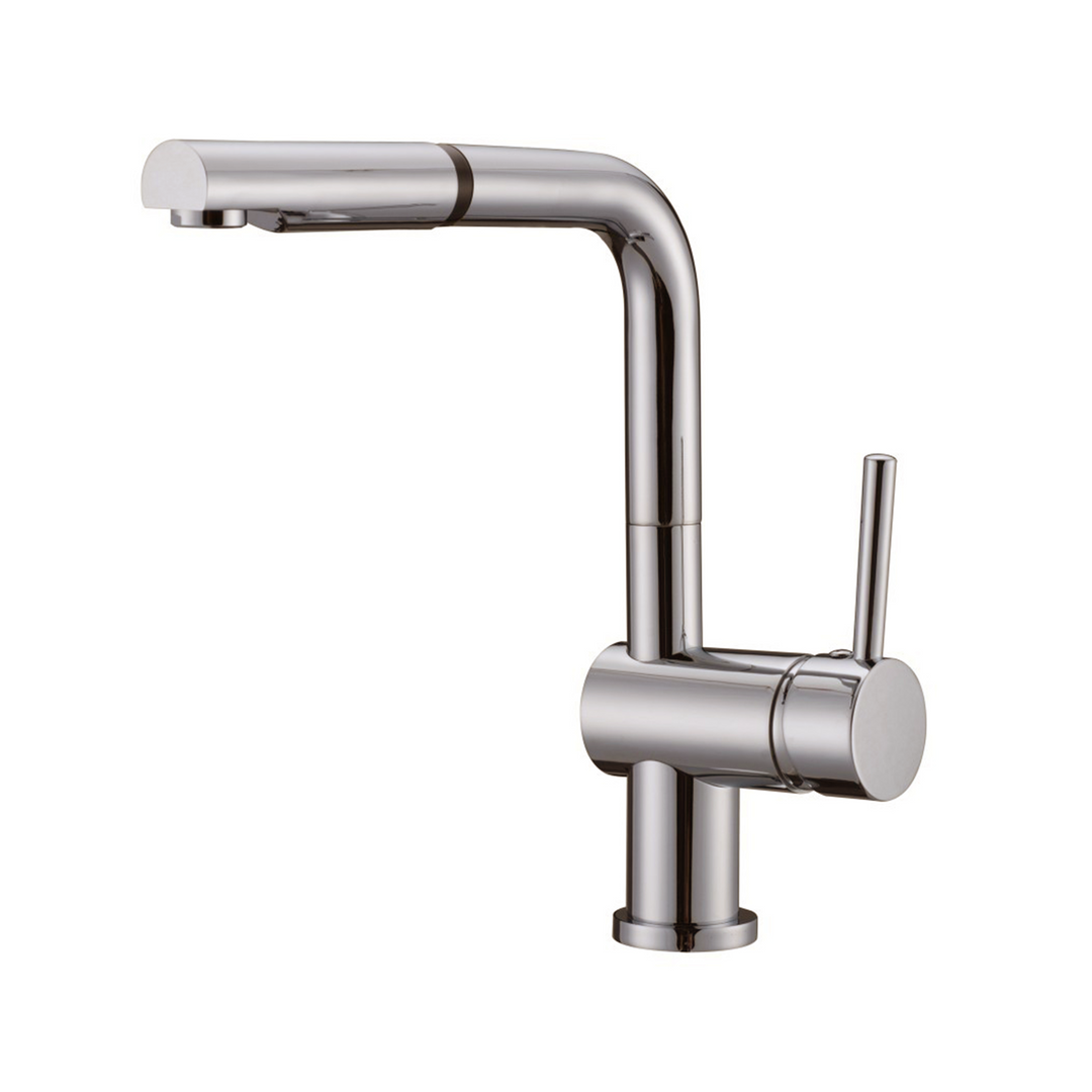 BAI 0626 Single Handle Kitchen Faucet with Pull Down System in Brushed Finish