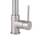 BAI 0630 Single Handle Kitchen Faucet with 2 Spouts and Pull-Down Spray in Brushed Finish
