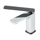 BAI 0682 Single Handle Contemporary Bathroom Faucet in Black and Polished Chrome Finish