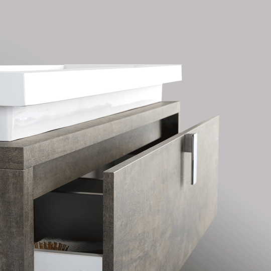 BAI 0754 Floor Standing 47-inch Bathroom Vanity Cabinet in Rustic Stone Finish