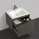 BAI 0757 Wall Hung 24-inch Bathroom Vanity in Graphite Wood Finish