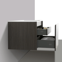 BAI 0757 Wall Hung 24-inch Bathroom Vanity in Graphite Wood Finish