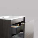 BAI 0757 Wall Hung 24-inch Bathroom Vanity in Graphite Wood Finish