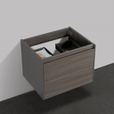 BAI 0757 Wall Hung 24-inch Bathroom Vanity in Graphite Wood Finish