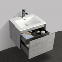 BAI 0758 Wall Hung 24-inch Bathroom Vanity in Stone Gray Finish