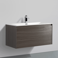 BAI 0761 Wall Hung 36-inch Bathroom Vanity in Graphite Wood Finish